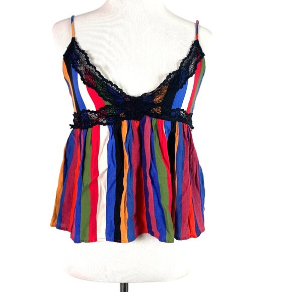 Zara Tops - 🟣🟣🟣 ZARA TRF Collection Womens Size Extra Small Colorful Striped Flowy Tank